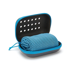 2 - PCS Sky blue Instant Cooling Towel with EVA Case 30x90cm Breathable Ice Silk Sports Towel Quick Dry for Gym Yoga and Outdoor Workouts - Factory Direct Shop