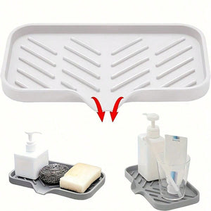 3-PCS White Large Drainable Soap Dish Tray with Anti-Slip Base for Bathroom Sink - Keeps Soap Dry and Organized in Australian Homes
