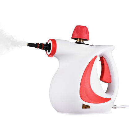 Pink Handheld Steam Cleaner 1050W High Pressure Chemical Free Cleaning Machine with 12 Piece Accessory Set for Kitchen Bathroom Car and Upholstery - Factory Direct Shop