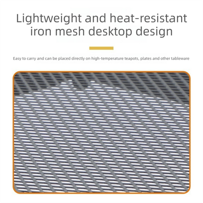 Portable Folding Camping Table 60x40cm - Adjustable Height Heat Resistant Mesh Top - Lightweight Aluminum Outdoor BBQ & Picnic Stand