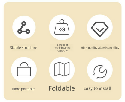 Portable Folding Camping Table 60x40cm - Adjustable Height Heat Resistant Mesh Top - Lightweight Aluminum Outdoor BBQ & Picnic Stand