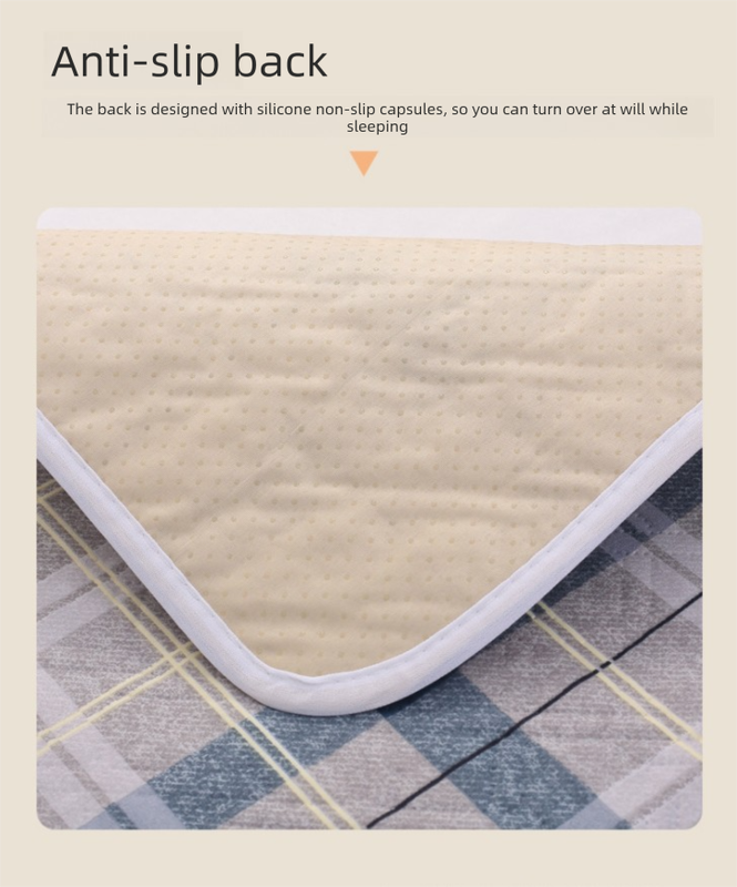 Washable Incontinence Bed Pad 150x200cm Reusable Waterproof Mattress Protector with Non-Slip Backing 4-Layer Absorbent Underpad for Elderly and Adults Smoky gray