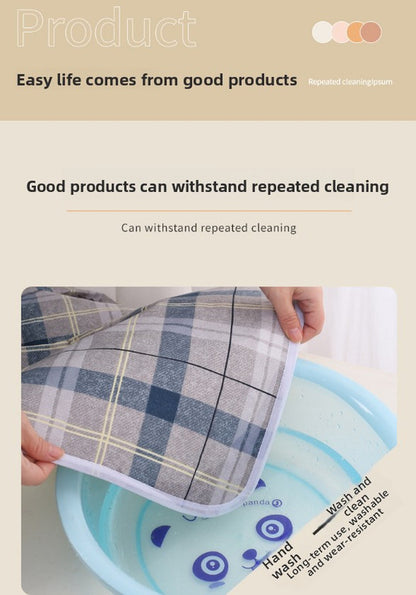 Washable Incontinence Bed Pad 150x200cm Reusable Waterproof Mattress Protector with Non-Slip Backing 4-Layer Absorbent Underpad for Elderly and Adults Smoky gray