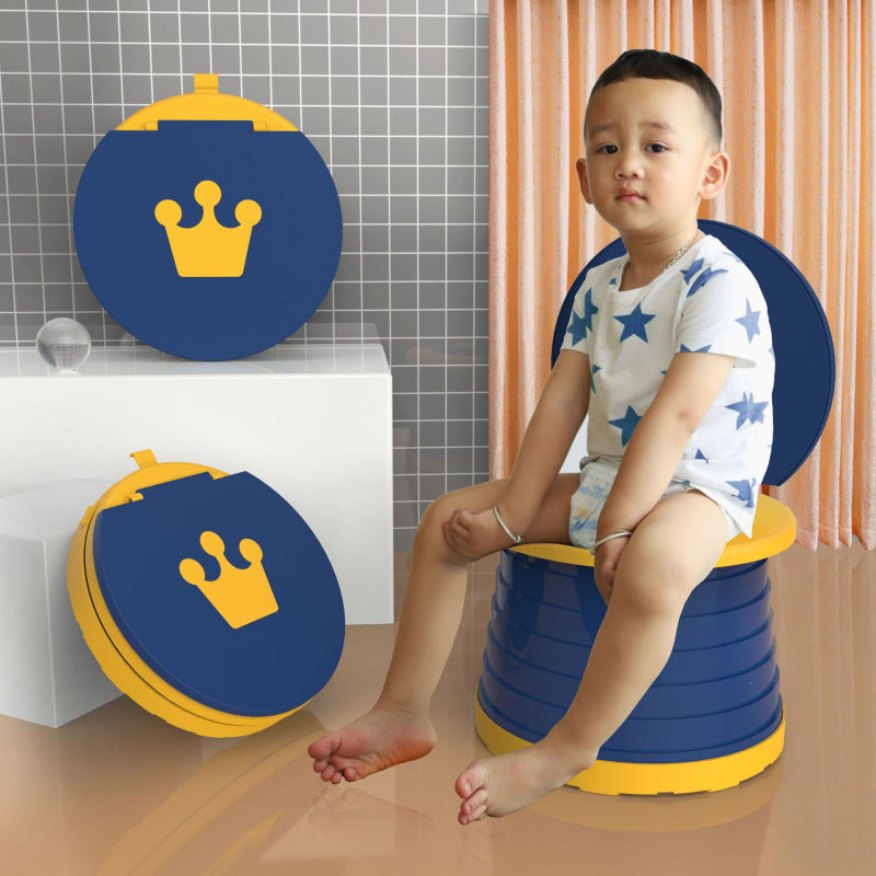 Kids Portable Travel Potty Foldable Training Toilet Seat - Pink - Compact Car & Camping Emergency Commode with Backrest - 50kg Load Capacity - Factory Direct Shop