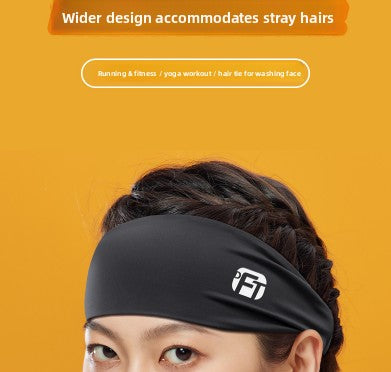 2 Pcs Cooling Sports Headband Moisture Wicking Sweatband for Running Gym & Yoga Non Slip Stretchy Hair Band Black & Blue - Factory Direct Shop