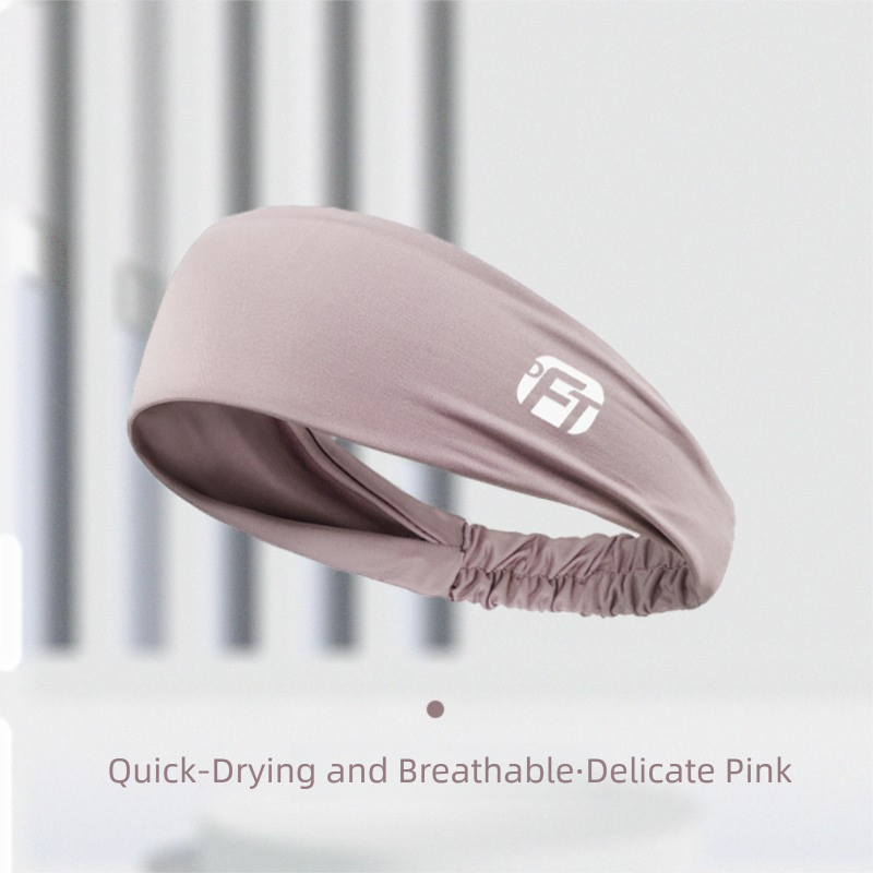 2 Pcs Cooling Sports Headband Moisture Wicking Sweatband for Running Gym & Yoga Non Slip Stretchy Hair Band Black & Pink - Factory Direct Shop