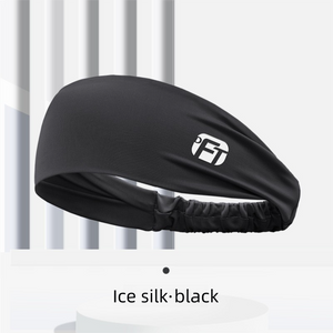 3 PCS Cooling Sports Headband  Ice Silk Moisture Wicking Sweat Band for Running Gym & Yoga Non Slip Stretchy Black Blue & Grey