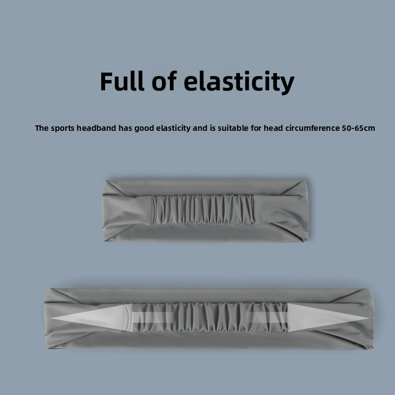 3 PCS Cooling Sports Headband  Ice Silk Moisture Wicking Sweat Band for Running Gym & Yoga Non Slip Stretchy Black Blue & Grey