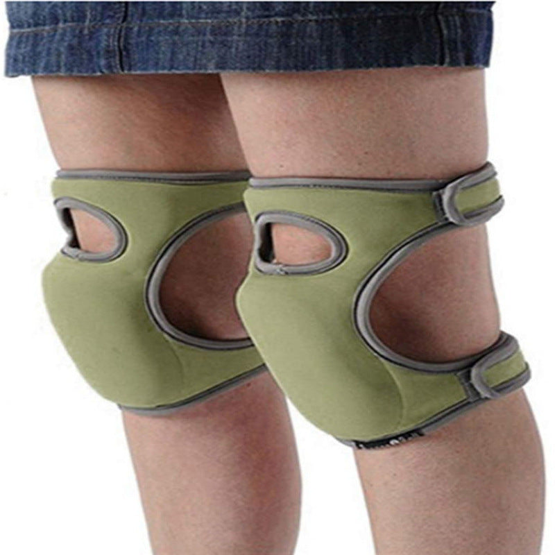 Waterproof Garden Knee Pads High Density EVA Foam Cushion for Weeding & Cleaning Adjustable Neoprene Straps Dark Green 1 Pair