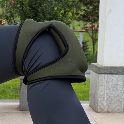 Waterproof Garden Knee Pads High Density EVA Foam Cushion for Weeding & Cleaning Adjustable Neoprene Straps Dark Green 1 Pair