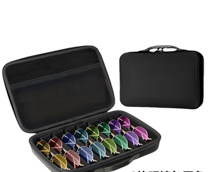 Portable 8 - Slot Sunglasses Organiser Case Hard Shell EVA Storage Box Large Capacity Display Holder with Handle Black - Factory Direct Shop