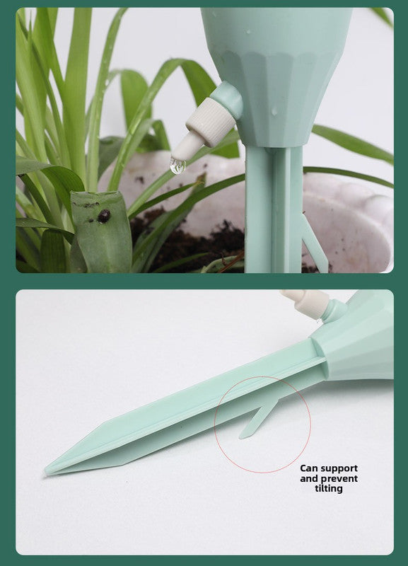 2 PCS Automatic Self-Watering Plant Spikes Adjustable Drip Irrigation System for Indoor Outdoor Garden Pots Holiday Care Green and Pink