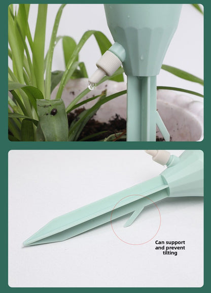 2 PCS Automatic Self-Watering Plant Spikes Adjustable Drip Irrigation System for Indoor Outdoor Garden Pots Holiday Care Green and Pink