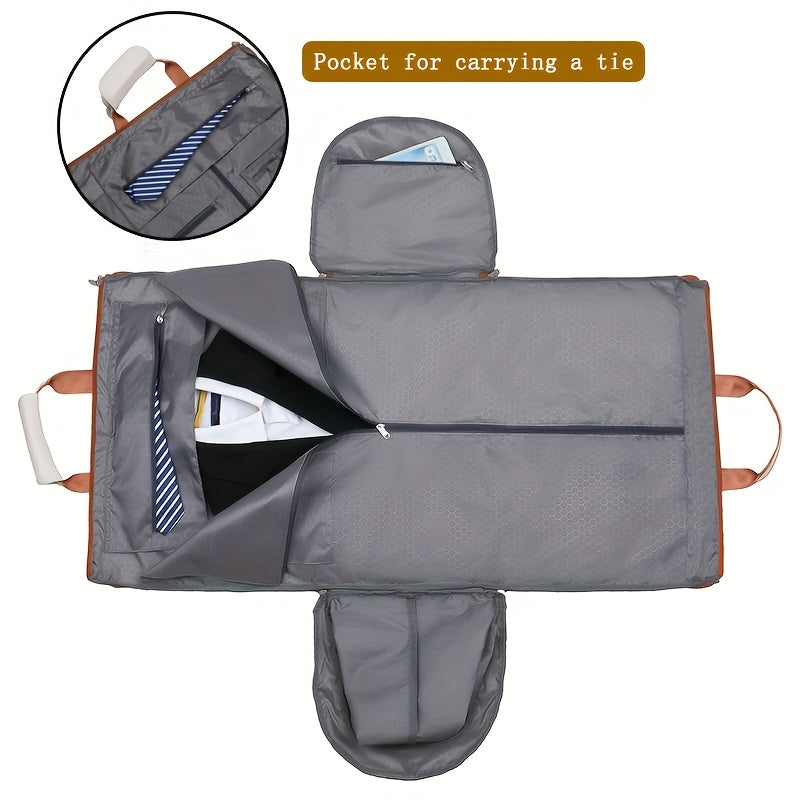 Convertible Travel Garment Bag Large Duffel Suit Carrier with Shoe Compartment & Hidden Backpack Straps Waterproof Blue - Factory Direct Shop