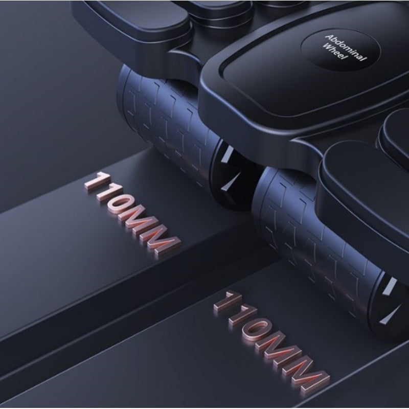 Blue 4-Wheel Automatic Rebound Ab Roller with 8 Elbow Support - Core Trainer  for Home Abdominal Muscle Workout (Beginner-Friendly)