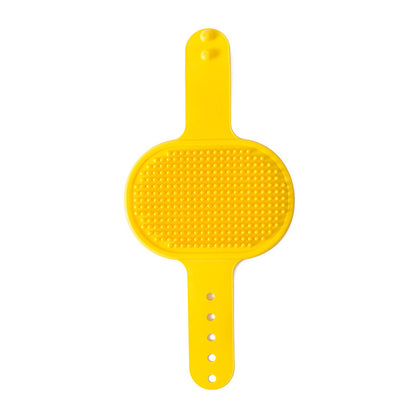 3 - Pack Yellow Multi - Functional Adjustable Silicone TPR Pet Grooming Massage Brush - for De - Shedding, and Furniture Scratching - Factory Direct Shop