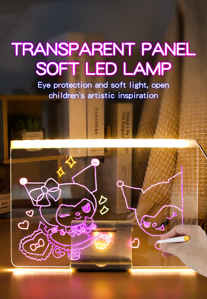 30x20CM LED Light - Up Tracing Doodle Board with 10 Brushes - Erasable Fluorescent Drawing Tablet for Kids, Creative Painting, and Interactive Decoration/Gift - Factory Direct Shop