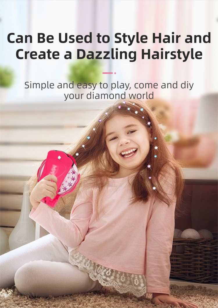 Bling Bling Gem Stamper and Hair Decorating Toy Set(1 Stamper + 36 Gem Sheets) - DIY Hair, Fashion, and Accessory Decoration Kit for Girls - Factory Direct Shop