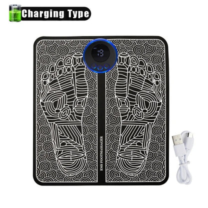 EMS Foot Massager Mat - Pulse Device for Foot Reflexology, Deep Tissue Massage, and Acupressure Stimulation