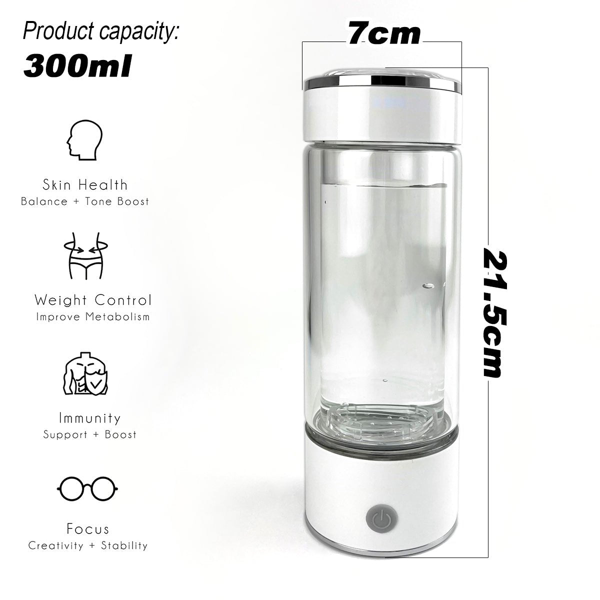 300ml H2 Hydrogen Water Bottle Alkaline Ionizer High compatibility AU - Factory Direct Shop