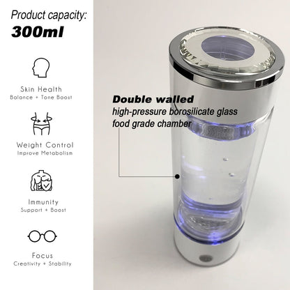 300ml H2 Hydrogen Water Bottle Alkaline Ionizer High compatibility AU - Factory Direct Shop