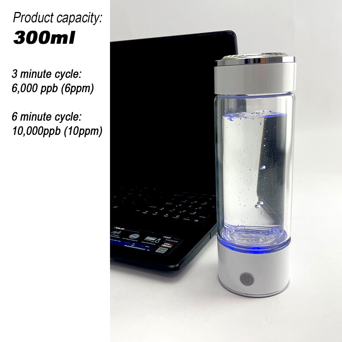 300ml H2 Hydrogen Water Bottle Alkaline Ionizer High compatibility AU - Factory Direct Shop