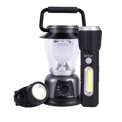 Camping Lantern Brillar Legendary Trio Touch-Headlamp plus Lantern