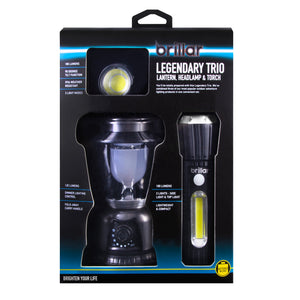 Camping Lantern Brillar Legendary Trio Touch-Headlamp plus Lantern