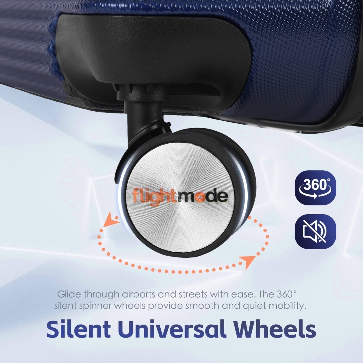 3 pcs 20"/24"/28" Digital Weighing Scale and USB Charging Port Lightweight Luggage Suitcase Blue - Factory Direct Shop