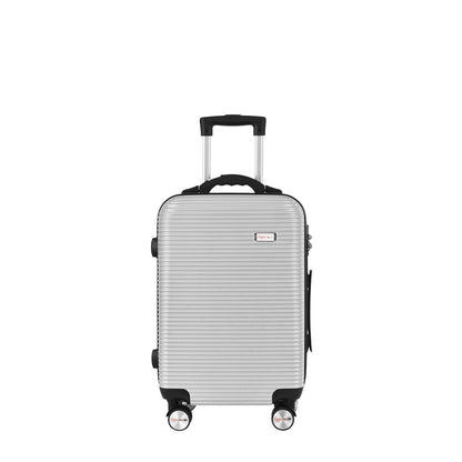 20" Digital Weighing Scale and USB Charging Port Lightweight Carry - on Luggage Suitcase Silver - Factory Direct Shop