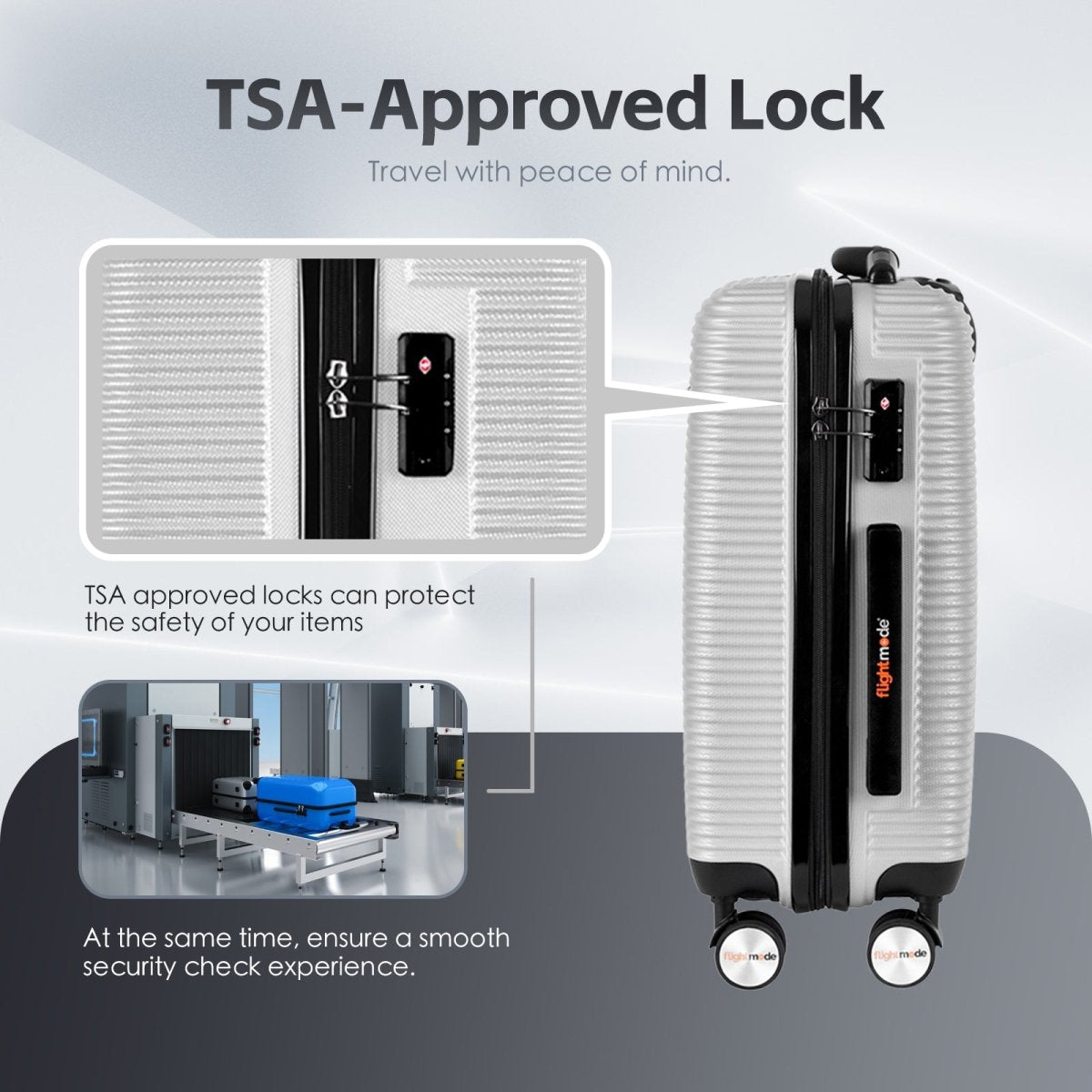 20" Digital Weighing Scale and USB Charging Port Lightweight Carry - on Luggage Suitcase Silver - Factory Direct Shop