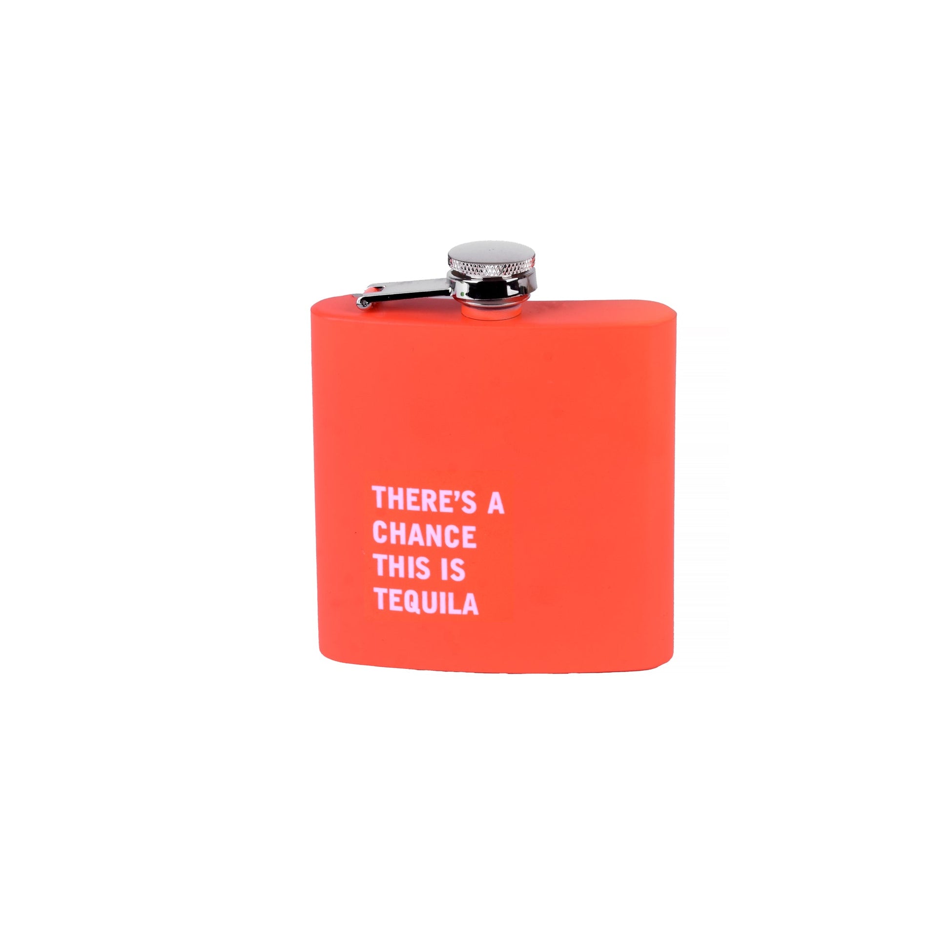 175ml Stainless Steel Hip Flask w Funny Quotes - Peach - Factory Direct Shop
