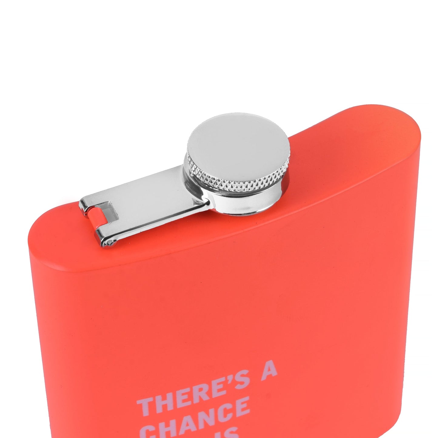 175ml Stainless Steel Hip Flask w Funny Quotes - Peach - Factory Direct Shop