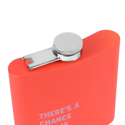175ml Stainless Steel Hip Flask w Funny Quotes - Peach - Factory Direct Shop