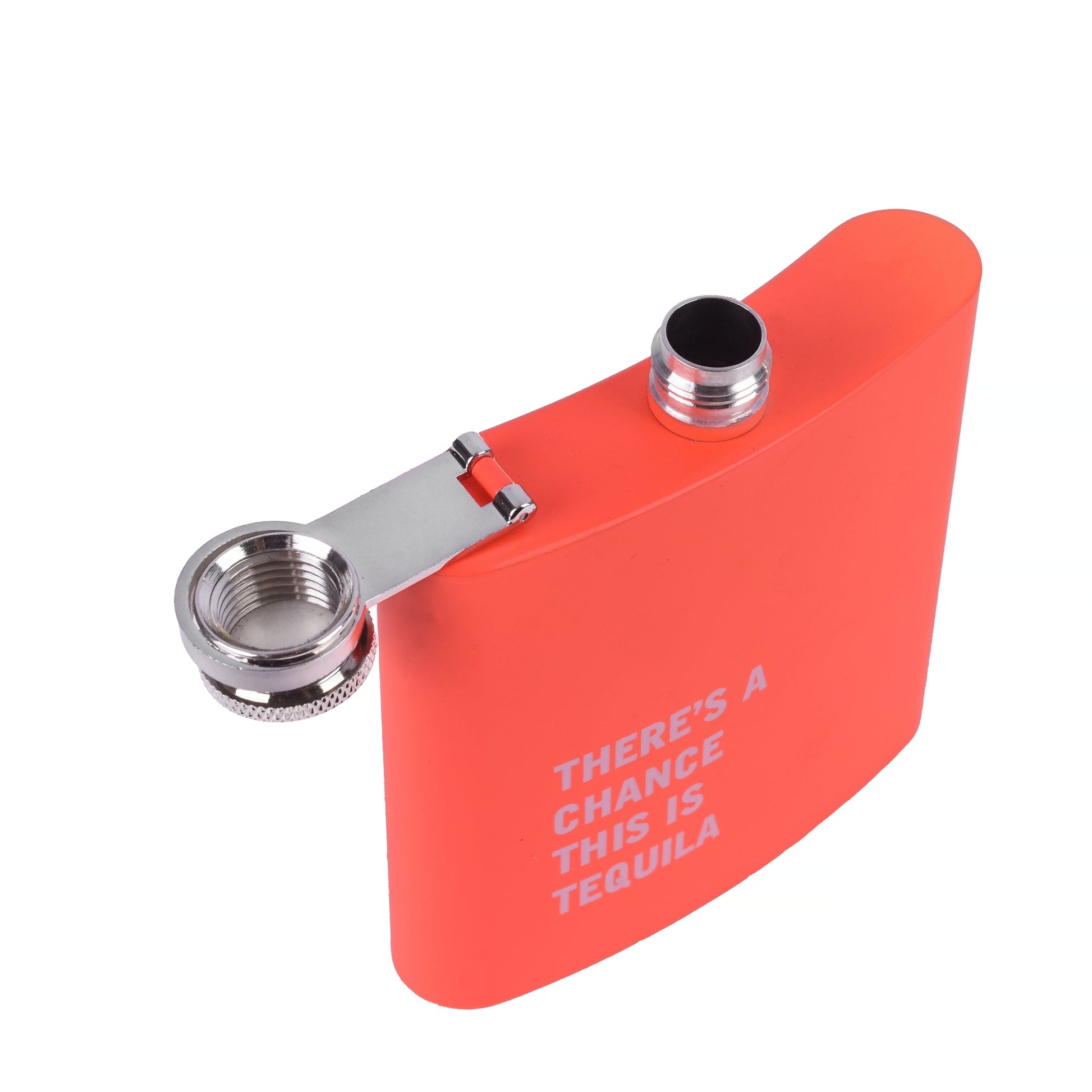 175ml Stainless Steel Hip Flask w Funny Quotes - Peach - Factory Direct Shop