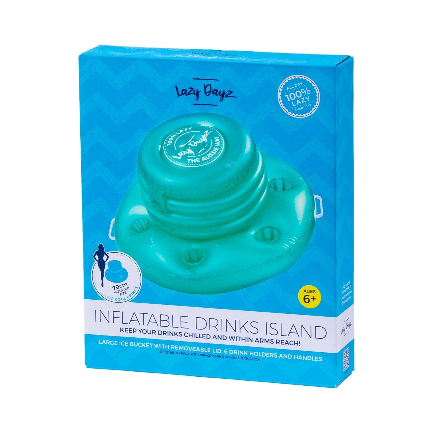Lazy Dayz Inflatable Drinks Tub - Teal - Factory Direct Shop