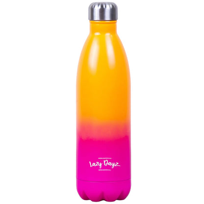Lazy Dayz Jumbo Drink Bottle 1L - Orange Pink Ombre - Factory Direct Shop