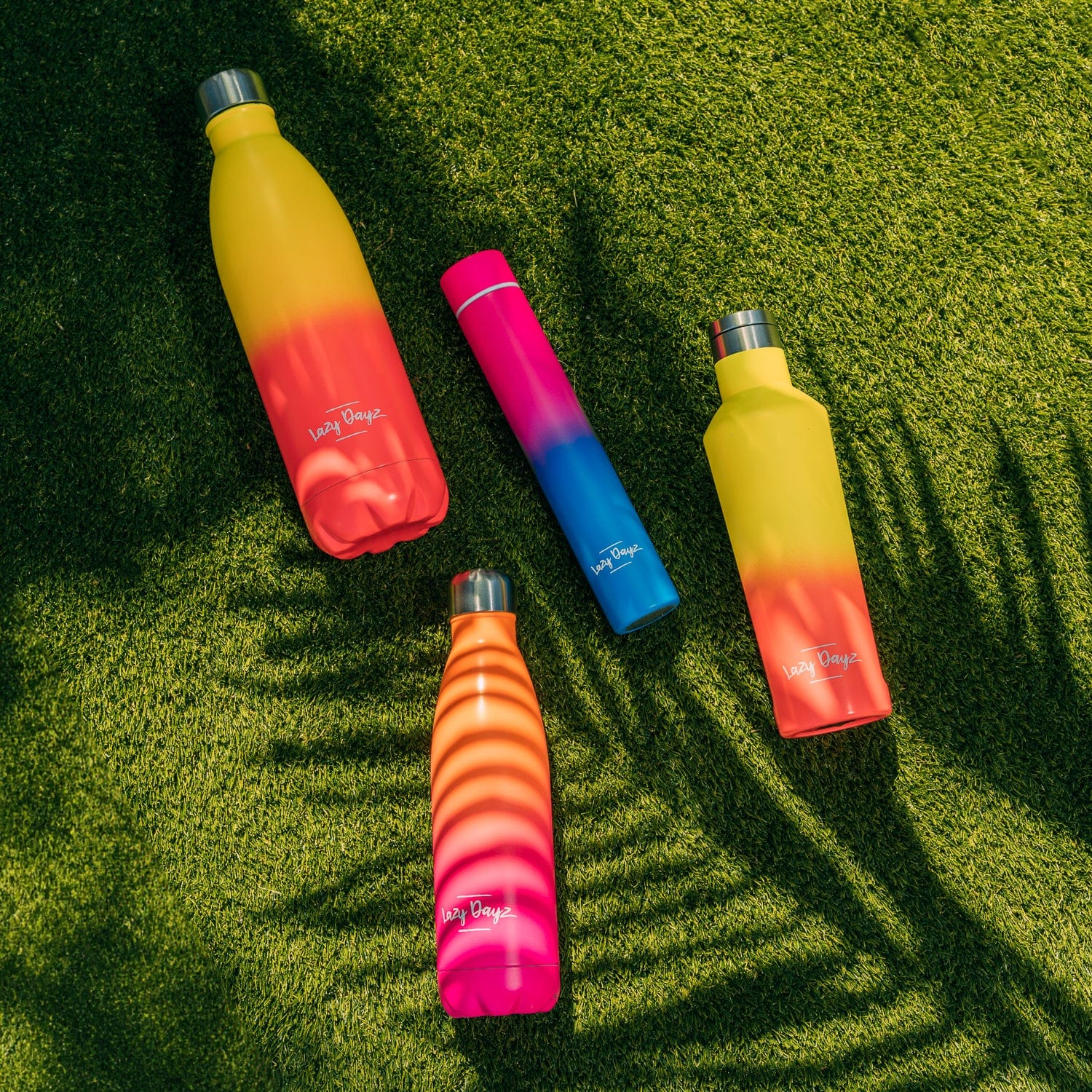 Lazy Dayz Jumbo Drink Bottle 1L - Orange Pink Ombre - Factory Direct Shop