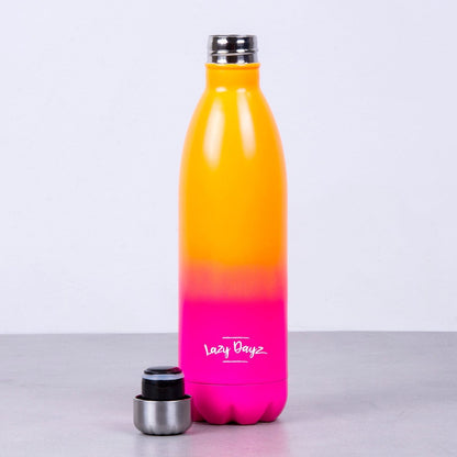 Lazy Dayz Jumbo Drink Bottle 1L - Orange Pink Ombre - Factory Direct Shop