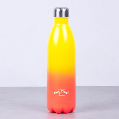 Lazy Dayz Jumbo Drink Bottle 1L - Yellow Peach Ombre - Factory Direct Shop