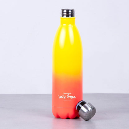 Lazy Dayz Jumbo Drink Bottle 1L - Yellow Peach Ombre - Factory Direct Shop