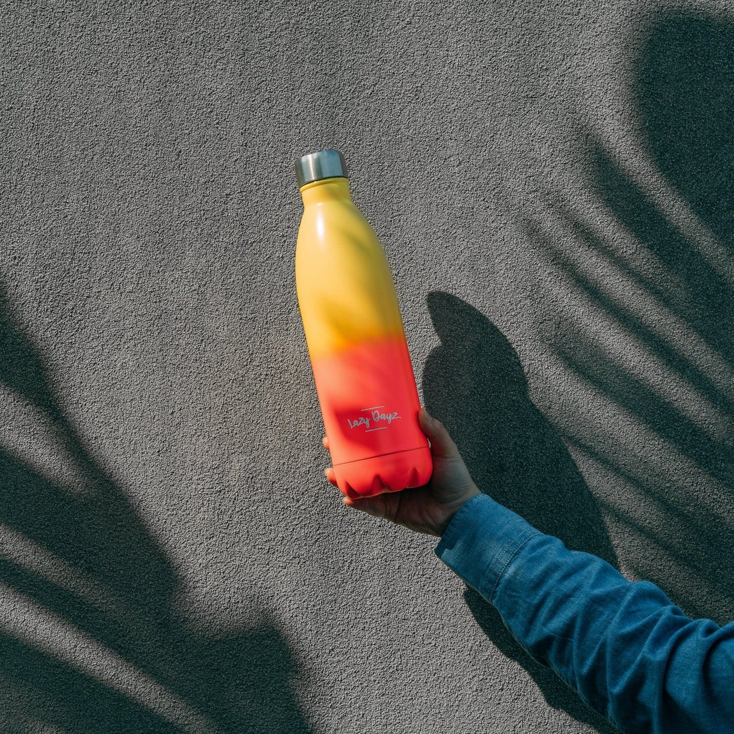 Lazy Dayz Jumbo Drink Bottle 1L - Yellow Peach Ombre - Factory Direct Shop
