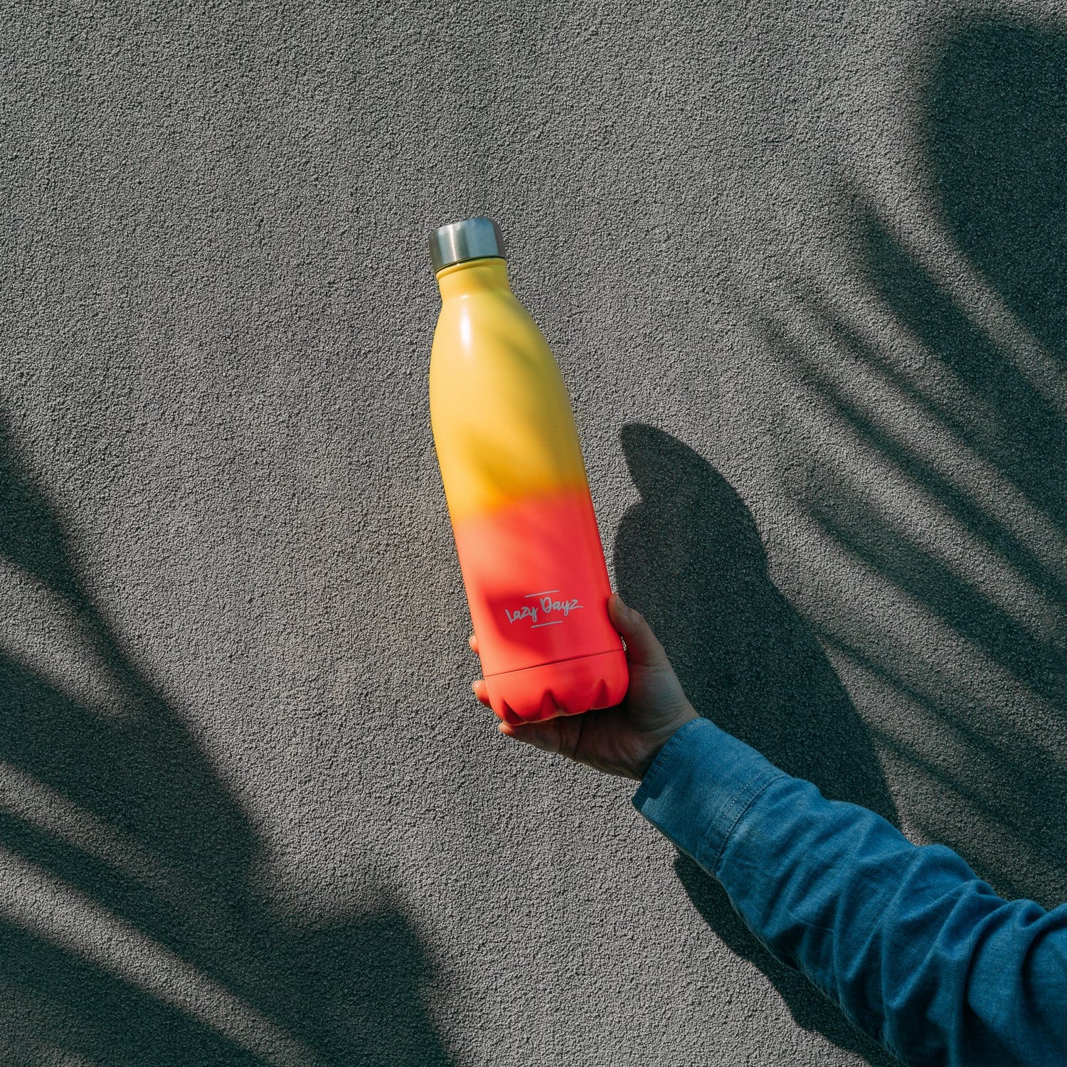 Lazy Dayz Jumbo Drink Bottle 1L - Yellow Peach Ombre - Factory Direct Shop