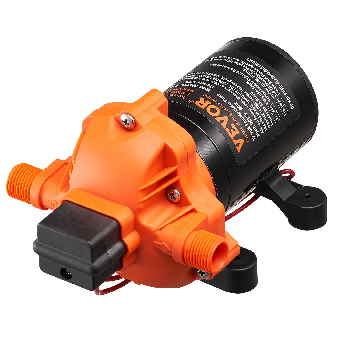 Diaphragm Pump 1.8GPM 6.81 L/min 3-Chamber Water Pump Pressure Switch