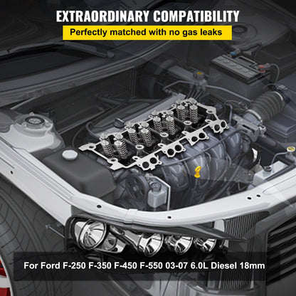 Replacement for 6.0L Cylinder Head 18MM Power Stroke Bare F-Series Cylinder Head 1843080C3