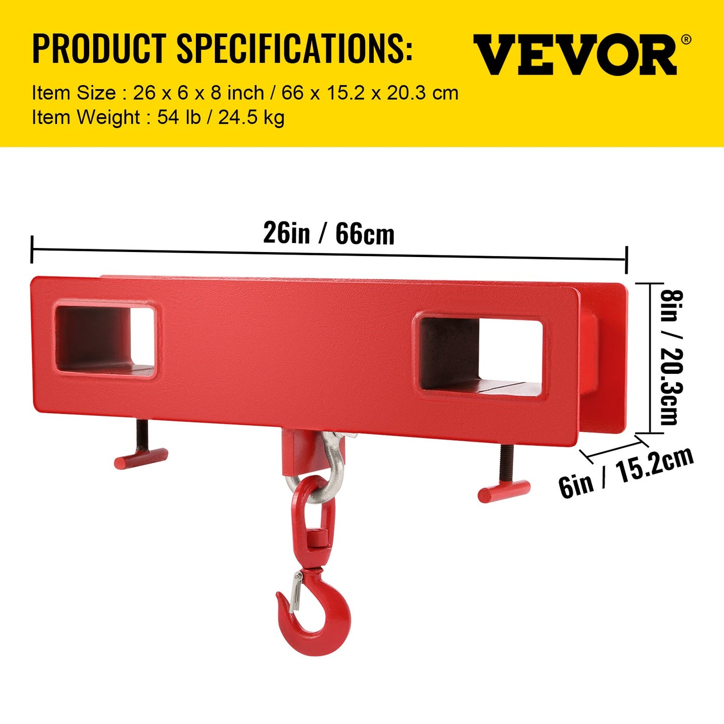 Forklift Lifting Hook 6000 LBS Capacity Forklift Lifting Hoist Swivel Hook Mobile Crane Forklift Attachments