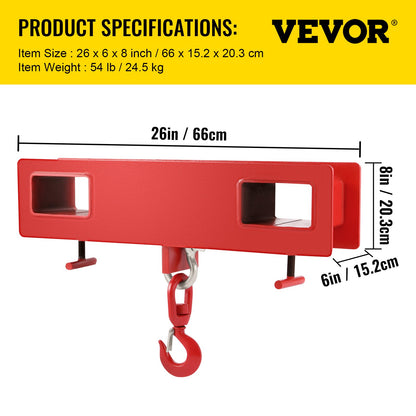 Forklift Lifting Hook 6000 LBS Capacity Forklift Lifting Hoist Swivel Hook Mobile Crane Forklift Attachments