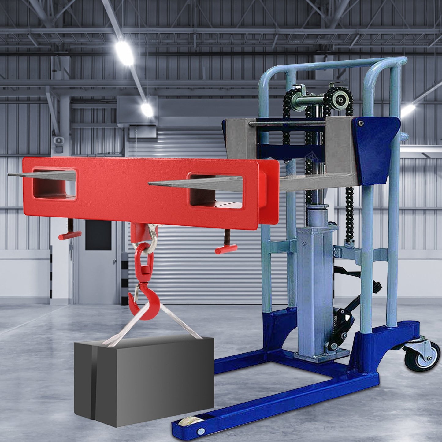 Forklift Lifting Hook 6000 LBS Capacity Forklift Lifting Hoist Swivel Hook Mobile Crane Forklift Attachments