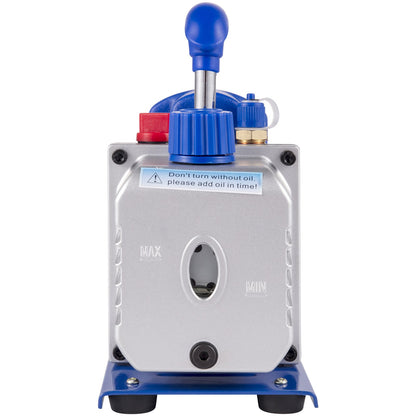 4CFM 1/4HP Rotary Vane Vacuum Pump + R134AManifold Gauge Tester Charging +Hose