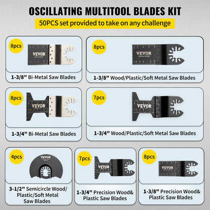 Oscillating Multi Tool Saw Blades Multi Tool Blades 50PCS for Wood Metal